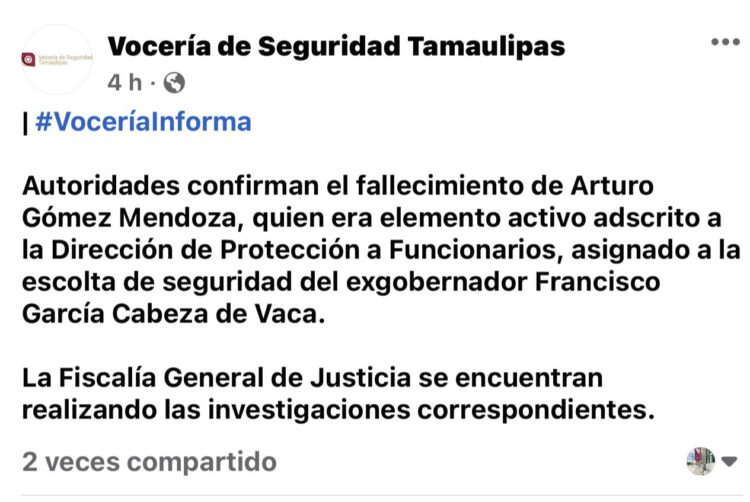 Guarura estuvo en la CdMx con familia de CDV; Vocería confirma asesinato 24 horas después