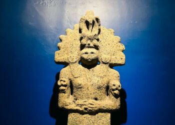 Escultura de la cultura huasteca que se exhibe en el Museo de la Cultura Huasteca de Tampico. Foto de Tania Villanueva