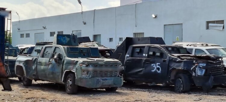 Destruye FGR 50 “monstruos” con blindaje artesanal en Reynosa, Tamaulipas