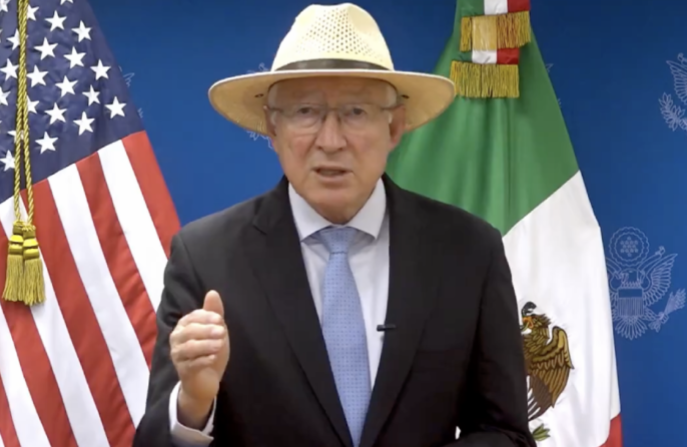 Captura de video de la cuenta del embajador (@USAmbMex)