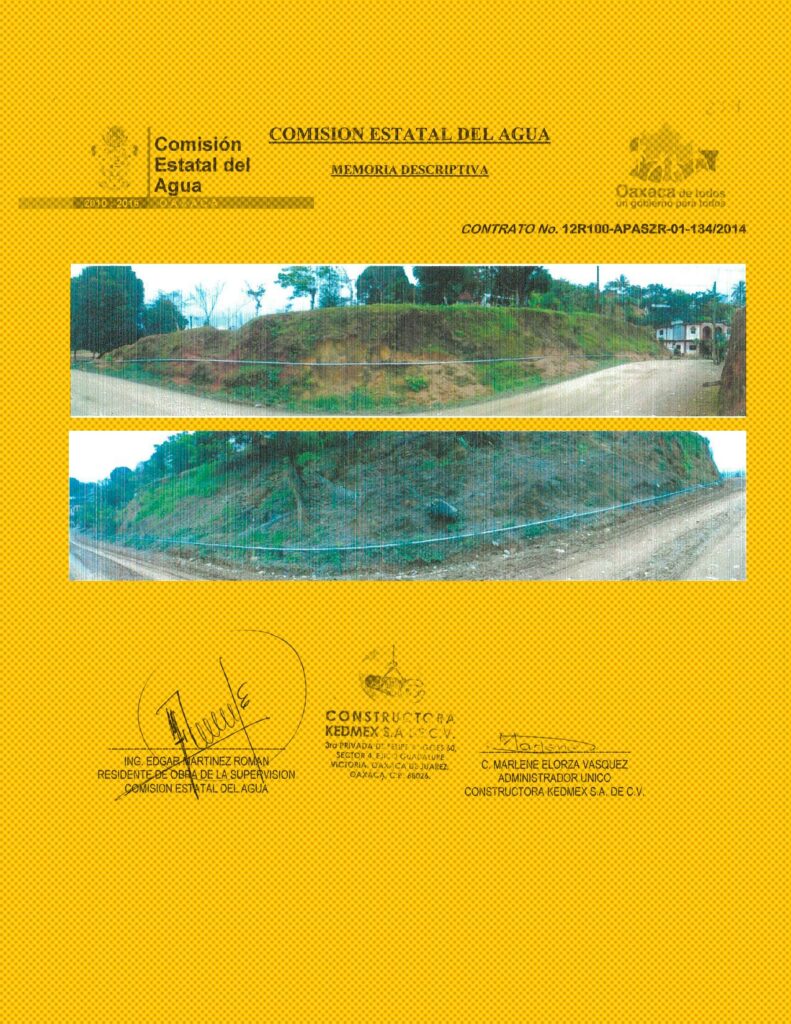 La misma EFOS tuvo otros contratos en Oaxaca para realizar proyectos de infraestructura básica con recursos federales asignados por oficinas estatales. Imagen: Comisión Estatal del Agua de Oaxaca, respuesta de Transparencia