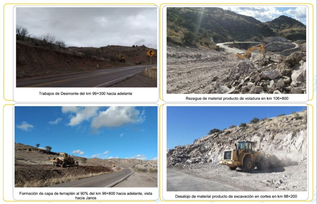 La mayoría de los pocos avances de la obra millonaria ocurrieron durante el primer año de contratación, en 2019. Después, se abandonó. Imagen: SICT, respuesta de Transparencia